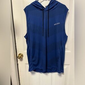 Neleus Sleeveless Hooded Athletic Tank - Royal Blue